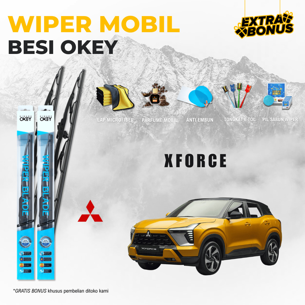 Mitsubishi XForce Conventional ที่ปัดน้ําฝนกระจกรถยนต์ฟรี 5 โบนัส