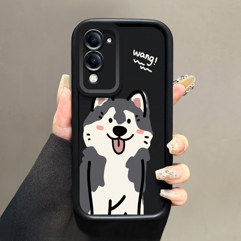 HP เคสโทรศัพท์สําหรับ VIVO Y04 Y29s 5G Y19 5G T4 Lite 5G Case Small Husky Dog Case เคสซิลิโคนที่ได้ร