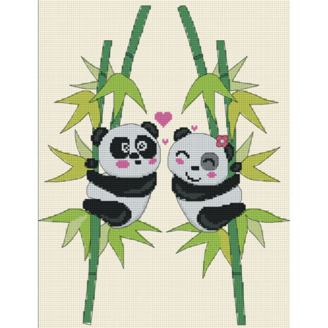 PINN SHOP ชุดปักครอสติช : Love Panda [16-Y]