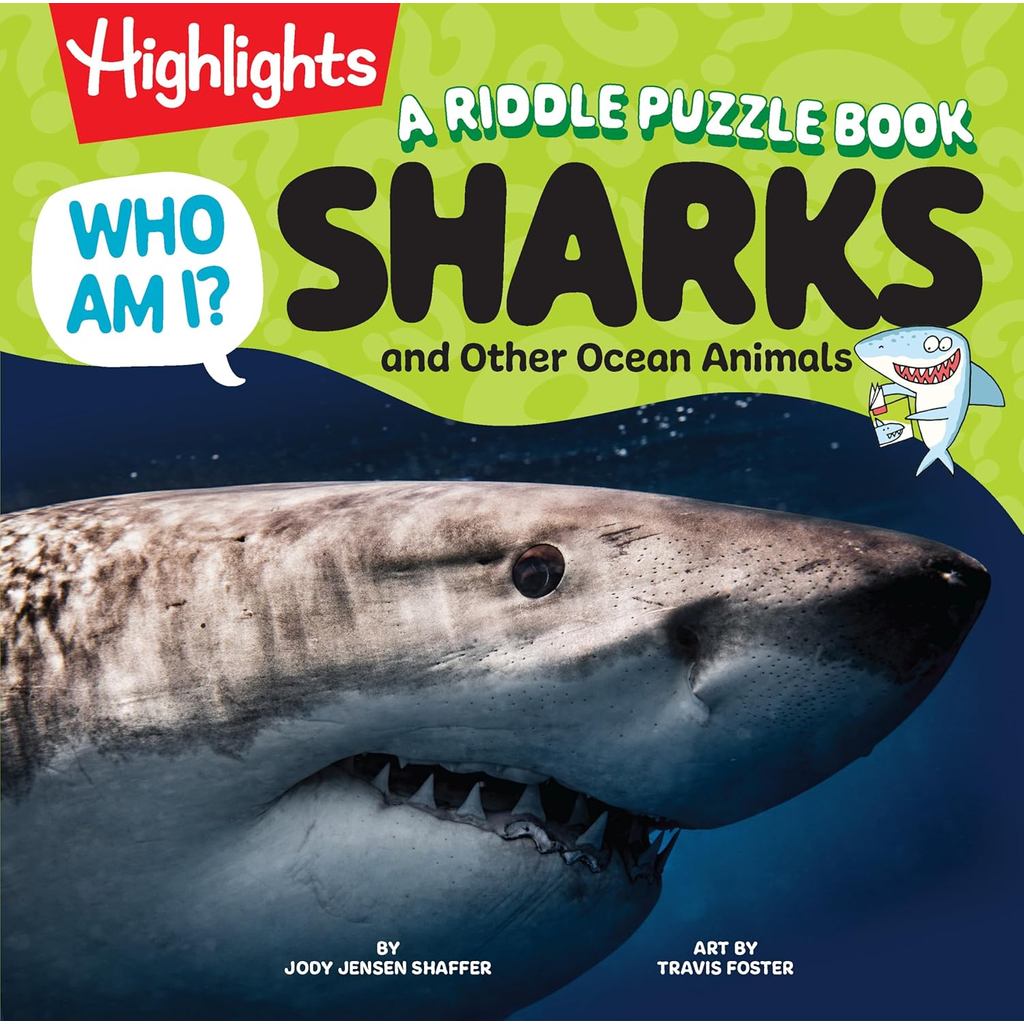 WHO AM I? SHARKS AND OTHER OCEAN ANIMALS: A RIDDLE PUZZ;E BOOK (HC) (9781639623600) c321 crma