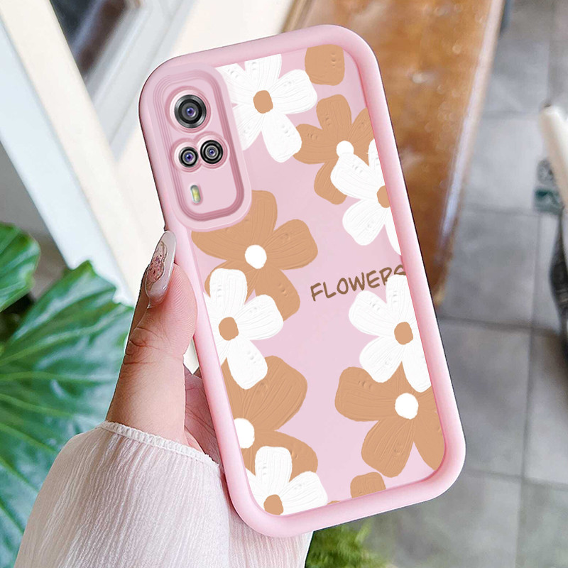 เคสสำหรับ VIVO Y51 2020 Y51A 2020 Y31 2020 Y53s Y33 เคสโทรศัพท์ดอกไม้