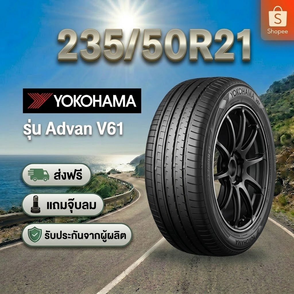235/50R21 YOKOHAMA Advan V61 ยางใหม่ 1 เส้น ปี 2026