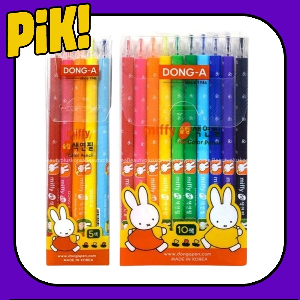 <MIFFY> Slim Color Pencil 5pc set / 10pc set