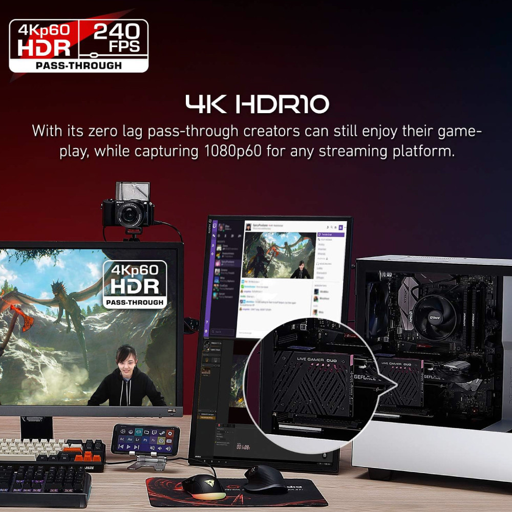 แคปเจอร์การ์ด AVER MEDIA GC570D LIVE GAMER DUO ชนิดติดตั้งภายในสำหรับคอมพิวเตอร์_2