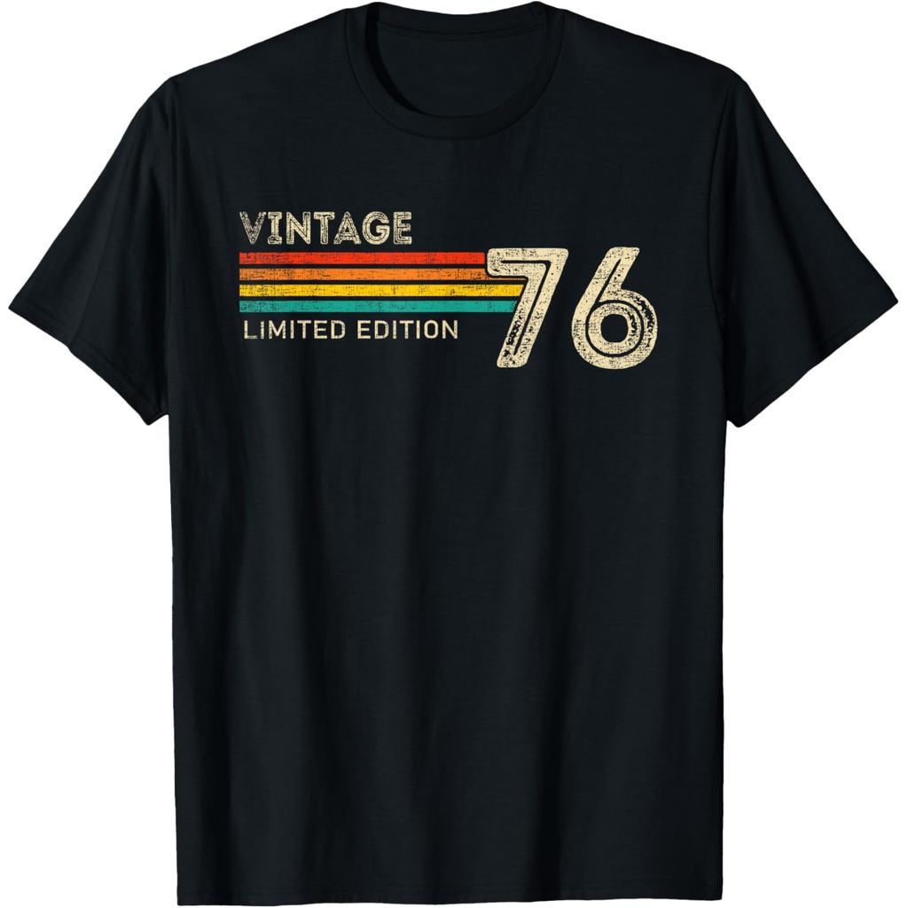 เสื้อยืดผ้าฝ้ายผู้ชาย Vintage 1976 Limited Edition วันเกิด 1976 ผู้ชายผู้หญิง Vintage เสื้อยืด