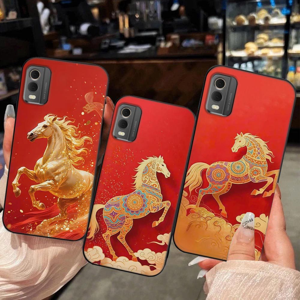 เคส Nokia C32 พิมพ์ลาย Lucky Horse - เคส TPU กันกระแทก