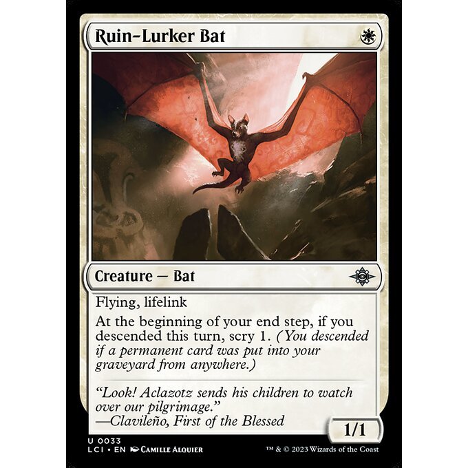 เวทมนตร์: The Gathering - The Lost Caverns of Ixalan - Ruin-Lurker Bat (33)