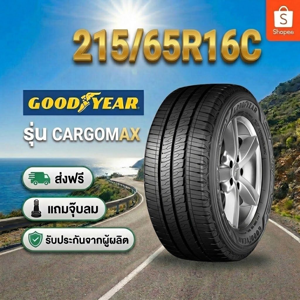 ยาง 215/65R16C GOODYEAR CARGOMAX ราคาต่อเส้น  ปี 2026
