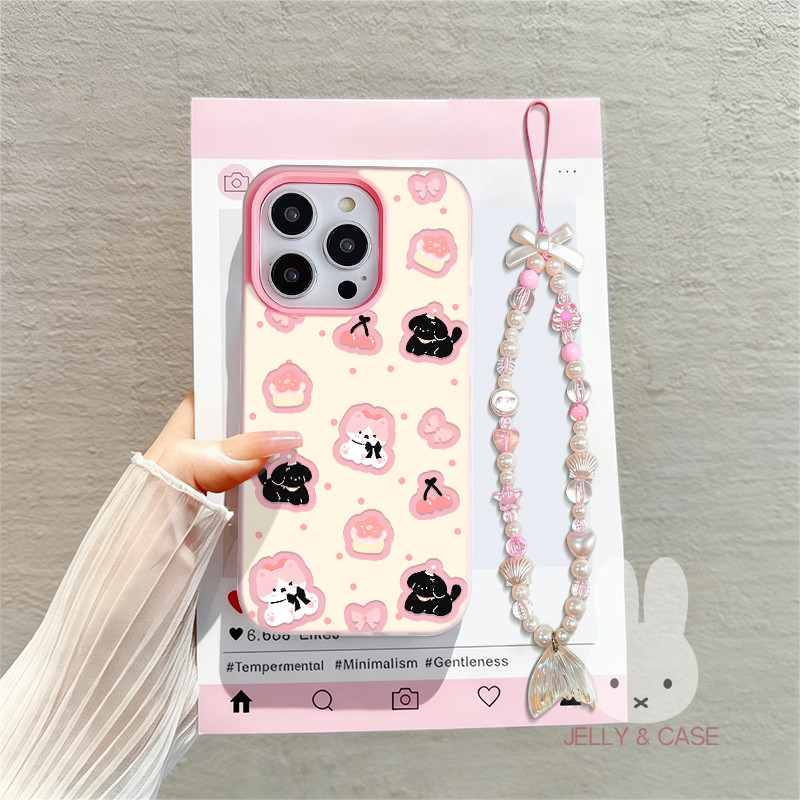 GANTUNGAN 2 In 1 Jelly Spotted Cat LanyardกรณีVivo V70 Fe Y05 Y400 V60 Lite Y21D Z10R 5G Y29 5G Iqoo