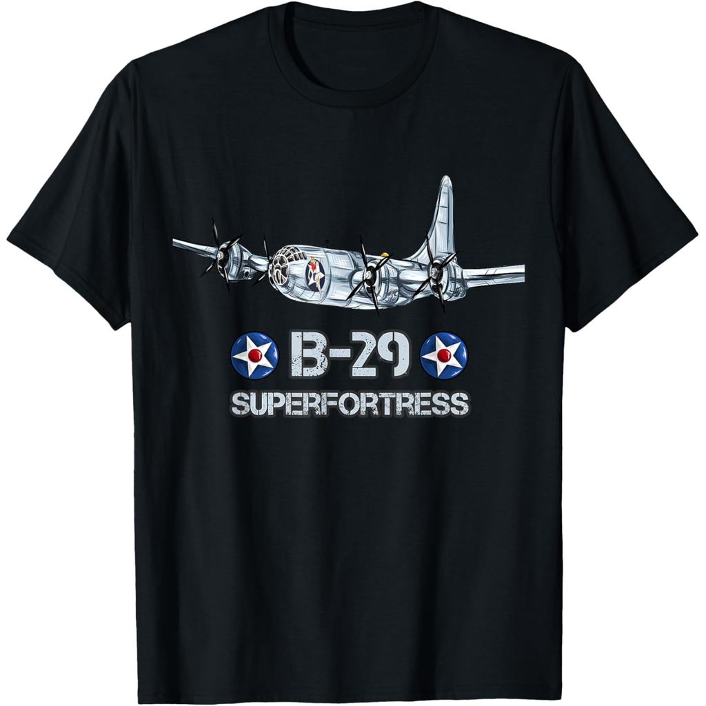 เสื้อยืดผ้าฝ้ายผู้ชาย B-29 Superfortress Bomber T-Shirt