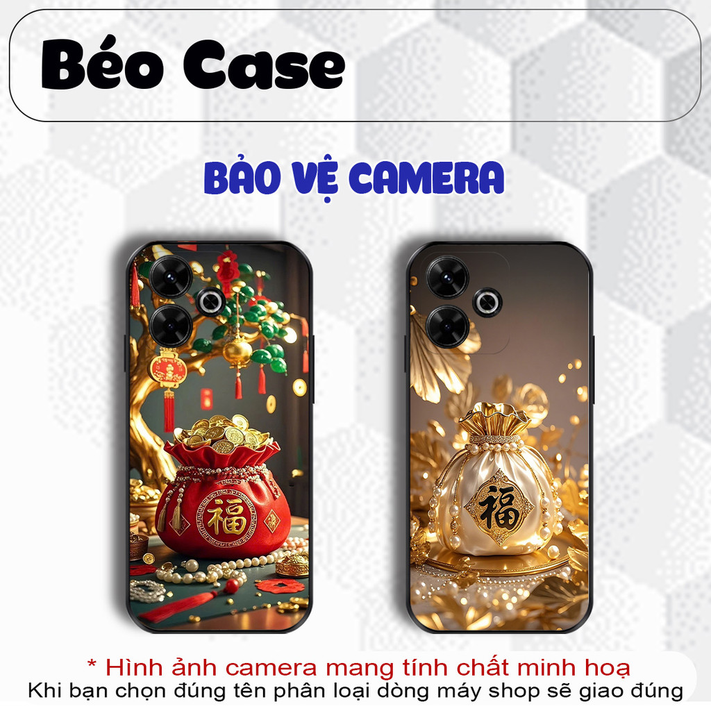 Redmi 13, Redmi Turbo 3 5G, Redmi Note 13R, Redmi 13r 13C 5G 13x เคสยืดหยุ่น, กระเป๋าโชคลาภ