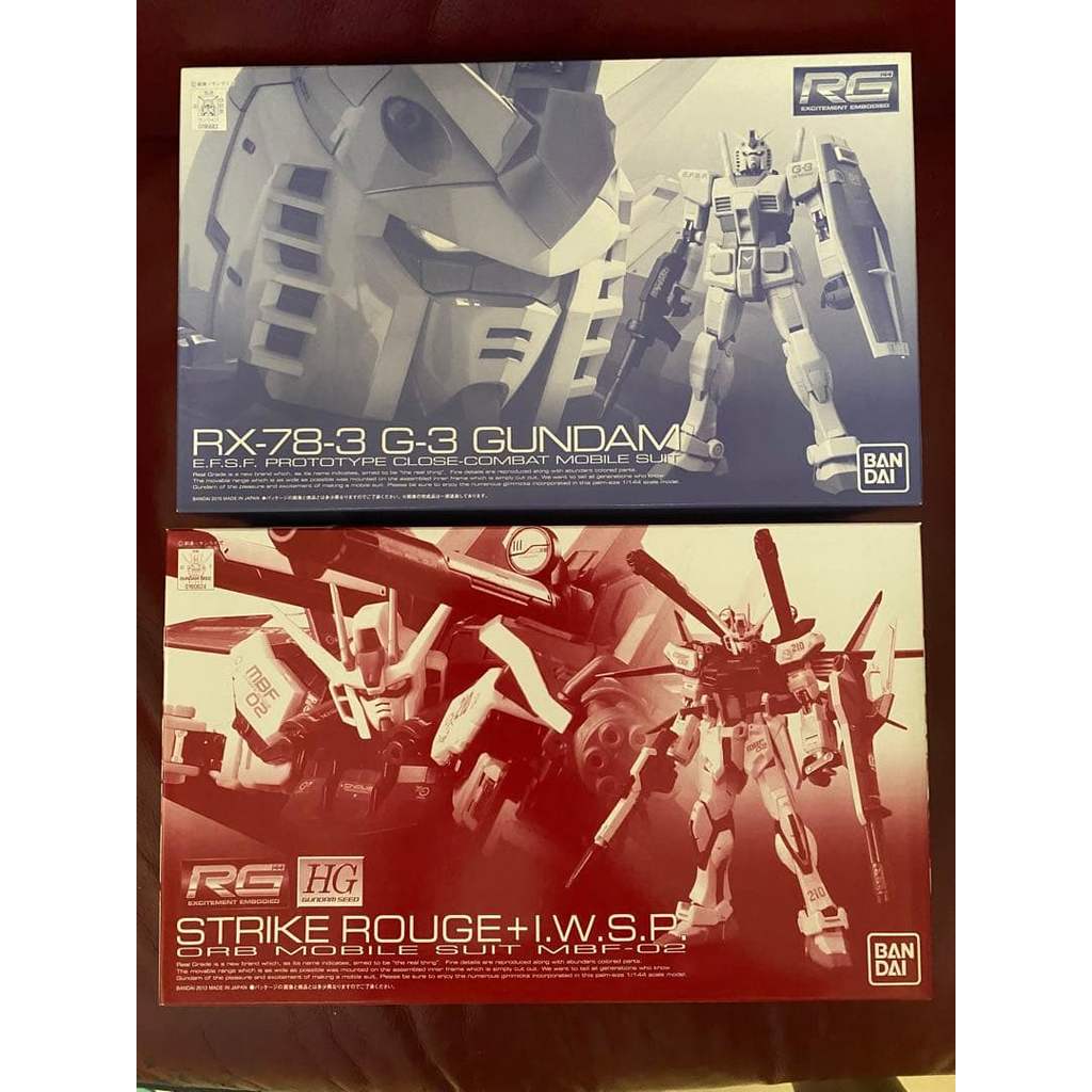 【Direct from Japan】ชุด 2 ชิ้น: RG RX-78-3 G-3, Rouge + I.W.S.P.【Japan Exclusive】