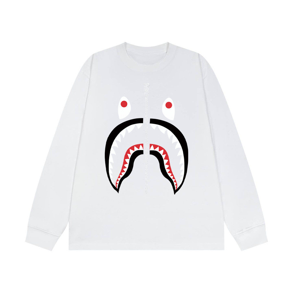 BAPE Classic Silver Zipper Shark Sweatshirt NB Wild Sports Sweatshirt
