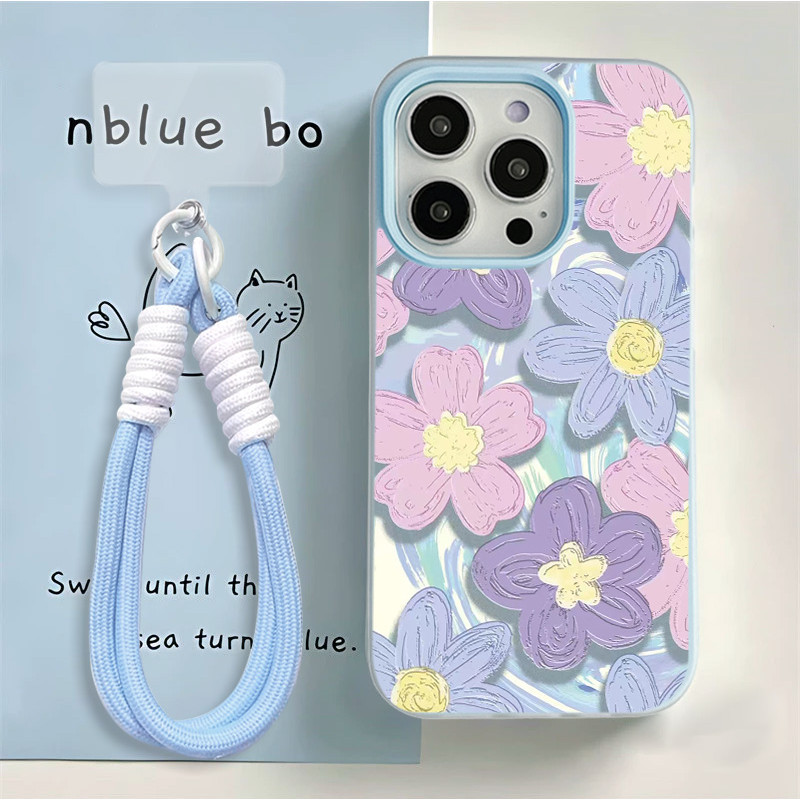 สีสัน 2-In-1 ดอกไม้กรณี Vivo V70 Fe Y05 Y400 Y21D V60 Lite Y29 5G Z10R 5G Iqoo Z10 Lite Y19S Pro 3Gd