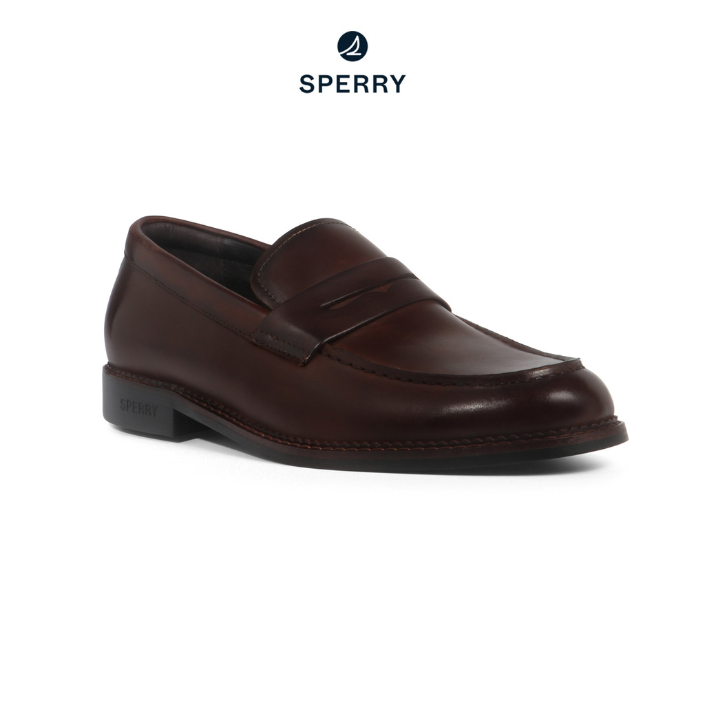 SPERRY SEA BREEZE PENNY LOAFER รองเท้าโลฟเฟอร์ ผู้ชาย สีอมาเร็ตโต้ แทน ( FLT - STF25FW3F01004 )