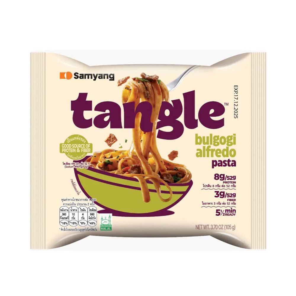 🍨 ซัมยัง แทงเกิ้ลบูลโกกิอัลเฟรโด้ 105 กรัม ☕ SAMYANG TANGLE BULGOGI ALFREDO 105 G. 🍮 อาหารแห้งและเคร