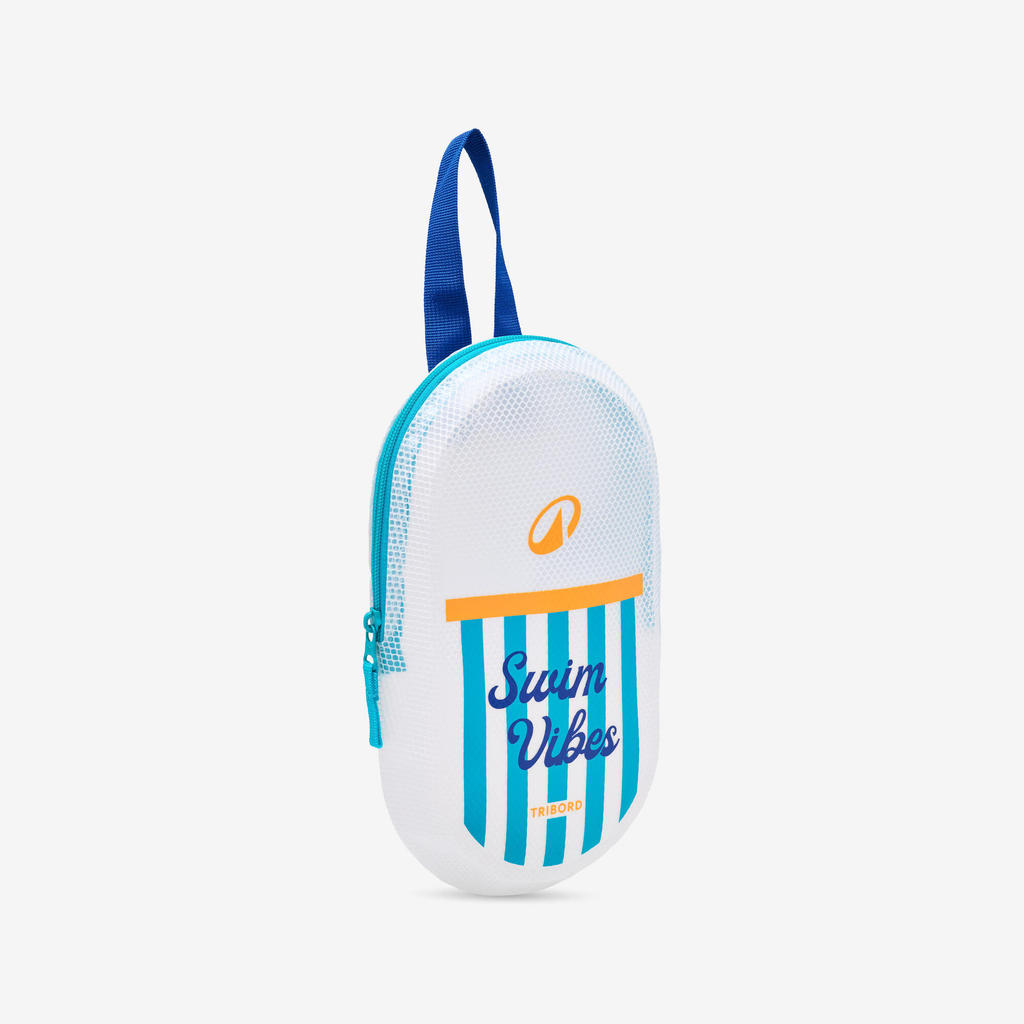 ถุงเก็บของว่ายน้ำขนาด 3 ลิตร (สีฟ้า ลาย Swimvibes) - น้ำเงินเดนิม,ส้มจี๊ด,อะความารีน | Waterproof pouch 3L, swimvibes bl