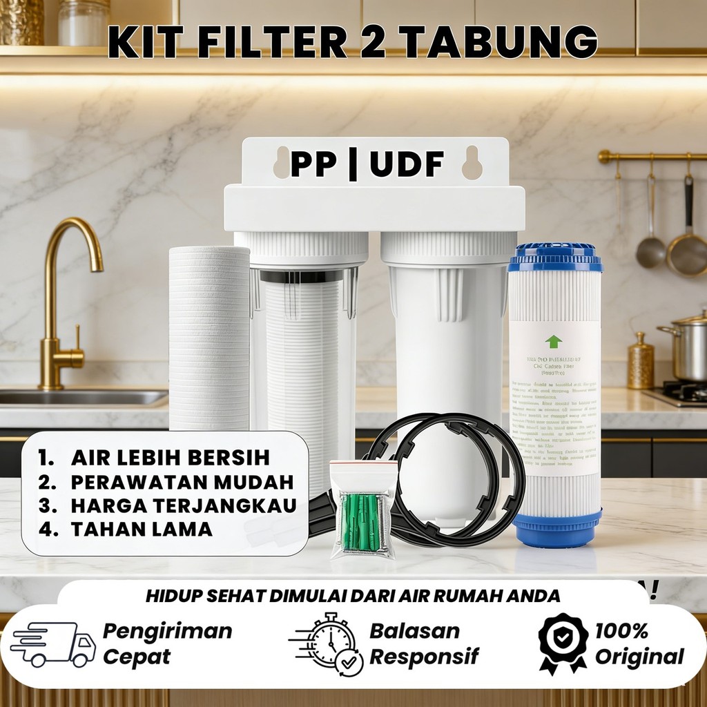 แพ็คเกจกรองน้ํา WELL/PDAM 2 STAGE FILTER / HOUSING FILTER 10" (PPF & UDF)