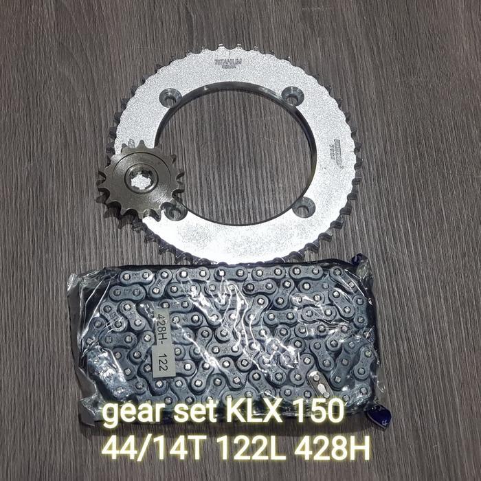 ชุดเกียร์ แพ็คเกจเกียร์ Kawasaki Klx 150 Steel Gold Rare Gold