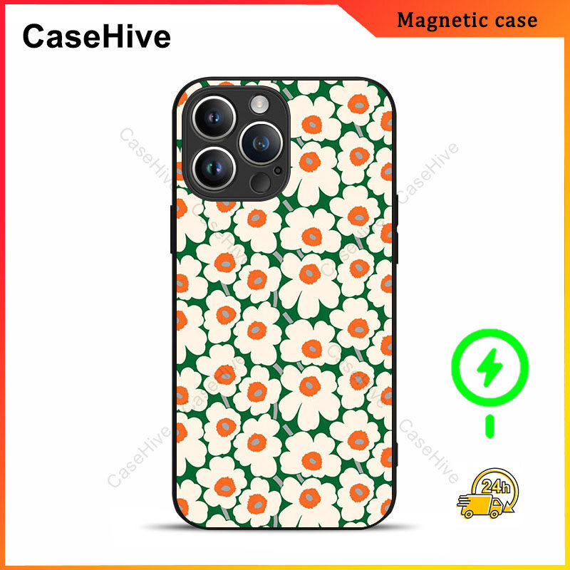 เคสโทรศัพท์ดอกไม้สําหรับiPhone 17 Pro Max / iPhone 16 Pro Max / 15 Pro Max / 13 / Samsung Galaxy S26