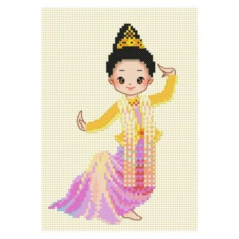 PINN SHOP ชุดปักครอสติช : Myanmar Dance [ITD-10]