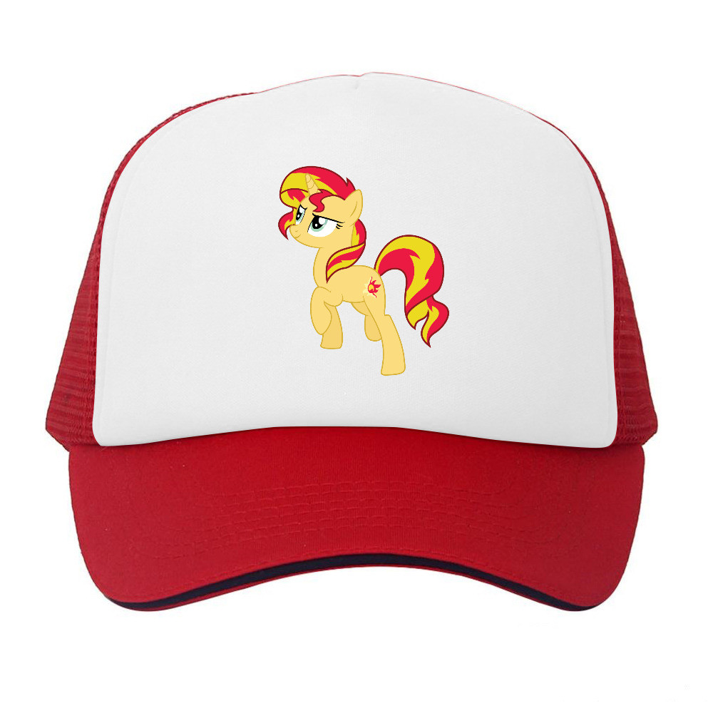 My Little Pony Character Sunset Shimmer Fire Horse ปีใหม่ 2026 หมวก Trucker ตรุษจีน