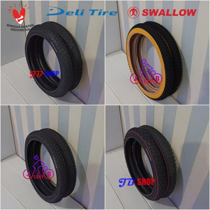 ยางนอกจักรยาน 16 X 1.75 175 SWALLOW DELI ยาง 16X175 16X1.75 กลางแจ้ง