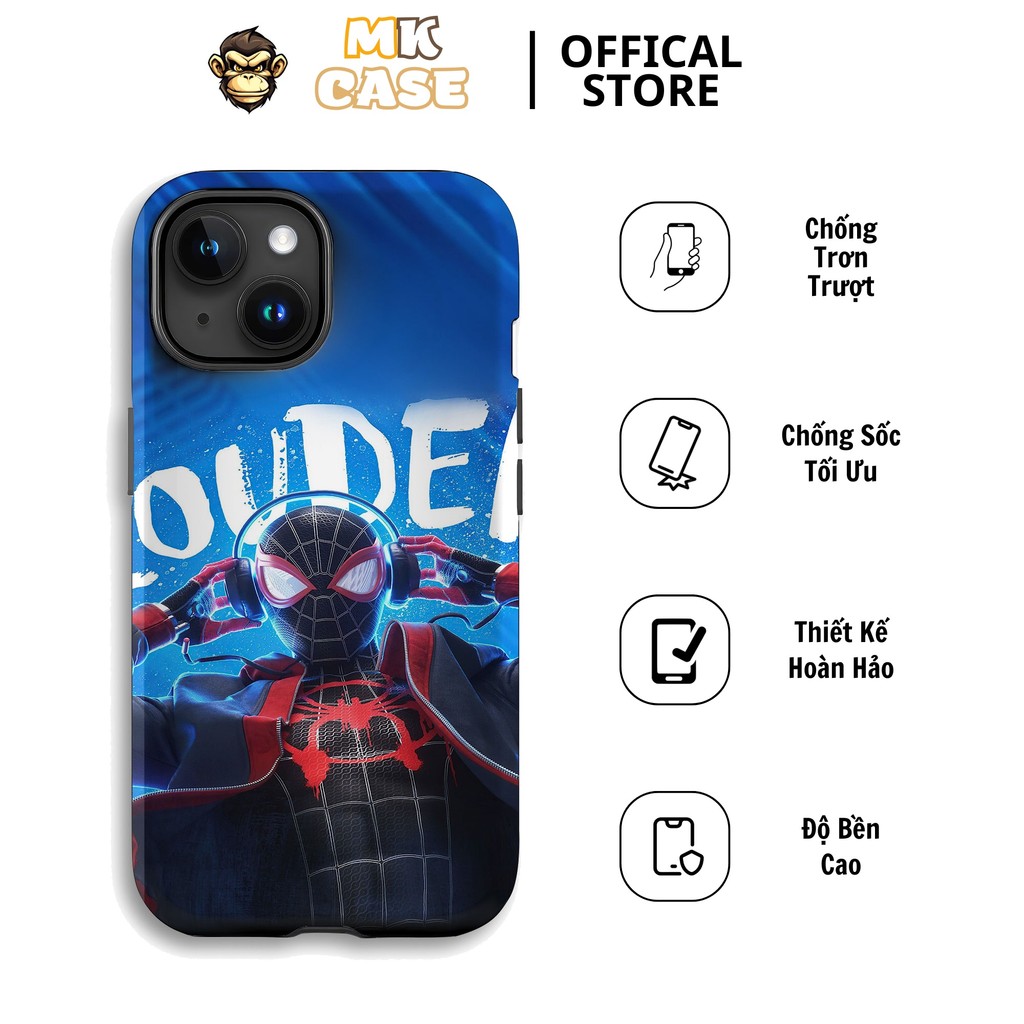 Iphone Miles Morales สีดํา Spider-Man ส่วนบุคคลกันกระแทกสําหรับผู้ชายและผู้หญิง MK CASE Iphone 11 12