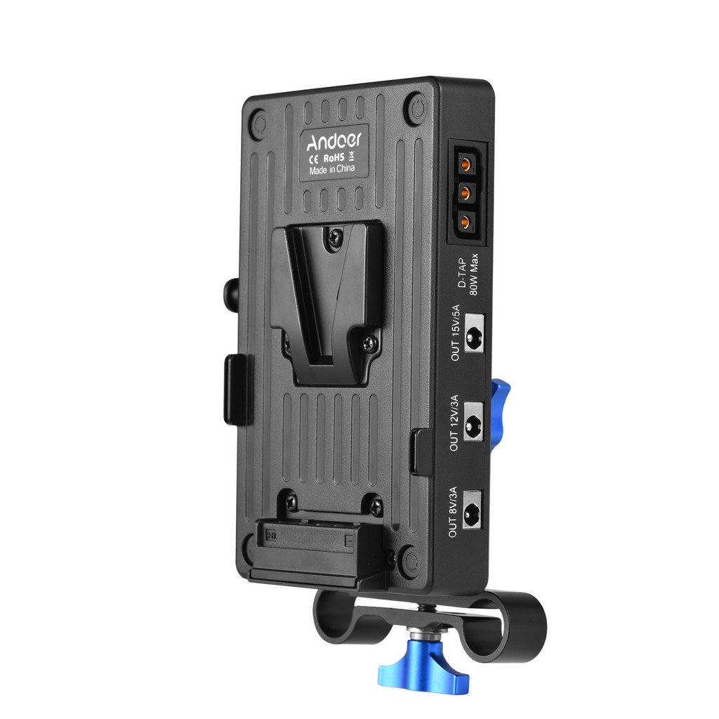 [Mamamoo1-Fast Ship] Andoer V Mount แบตเตอรี่แผ่นล็อคอะแดปเตอร์ 65W PD Fast Charging พร้อม 15 มม.Cla