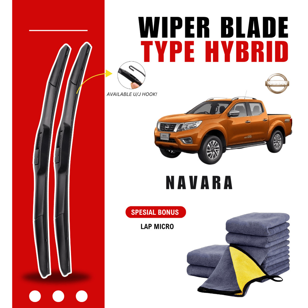 ที่ปัดน้ําฝนกระจกรถยนต์ Nissan Navara Hybrid ฟรี ผ้าไมโครไฟเบอร์