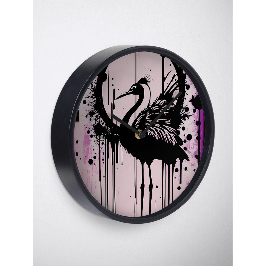 Banksy flamingo ในนาฬิกา Monochrome