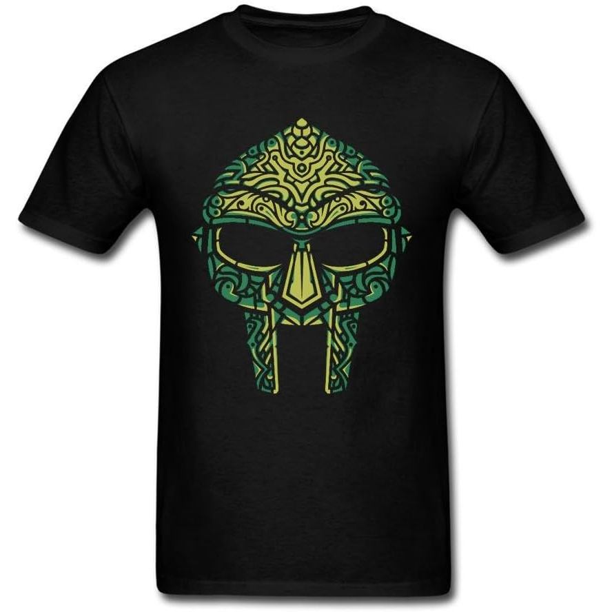 เสื้อยืดผ้าฝ้ายผู้ชาย ออกแบบโดยมีโลโก้ MF Doom