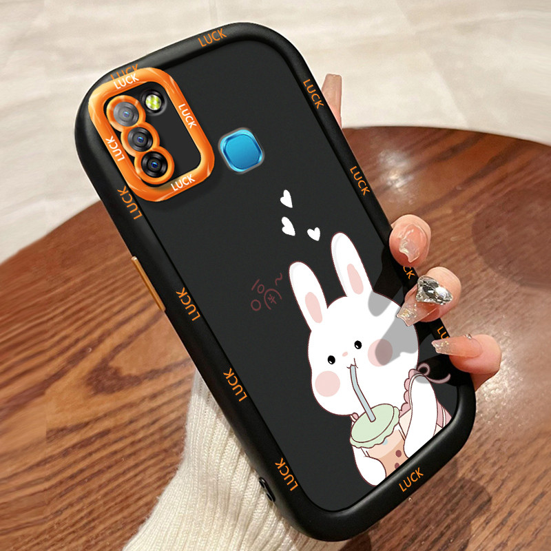 เคสสำหรับ Infinix Smart 5 Smart 6 Ram 3 Hot 10 Lite เคสโทรศัพท์กระต่ายสุนัขซิลิโคนกันกระแทก