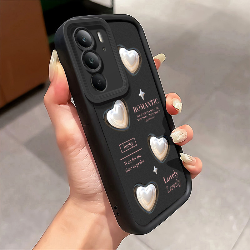 เคส Hp สําหรับ Realme C75 4G C75 5G C71 4G 14X 5G C73 5G Case love white pearl Case Stable handheld 