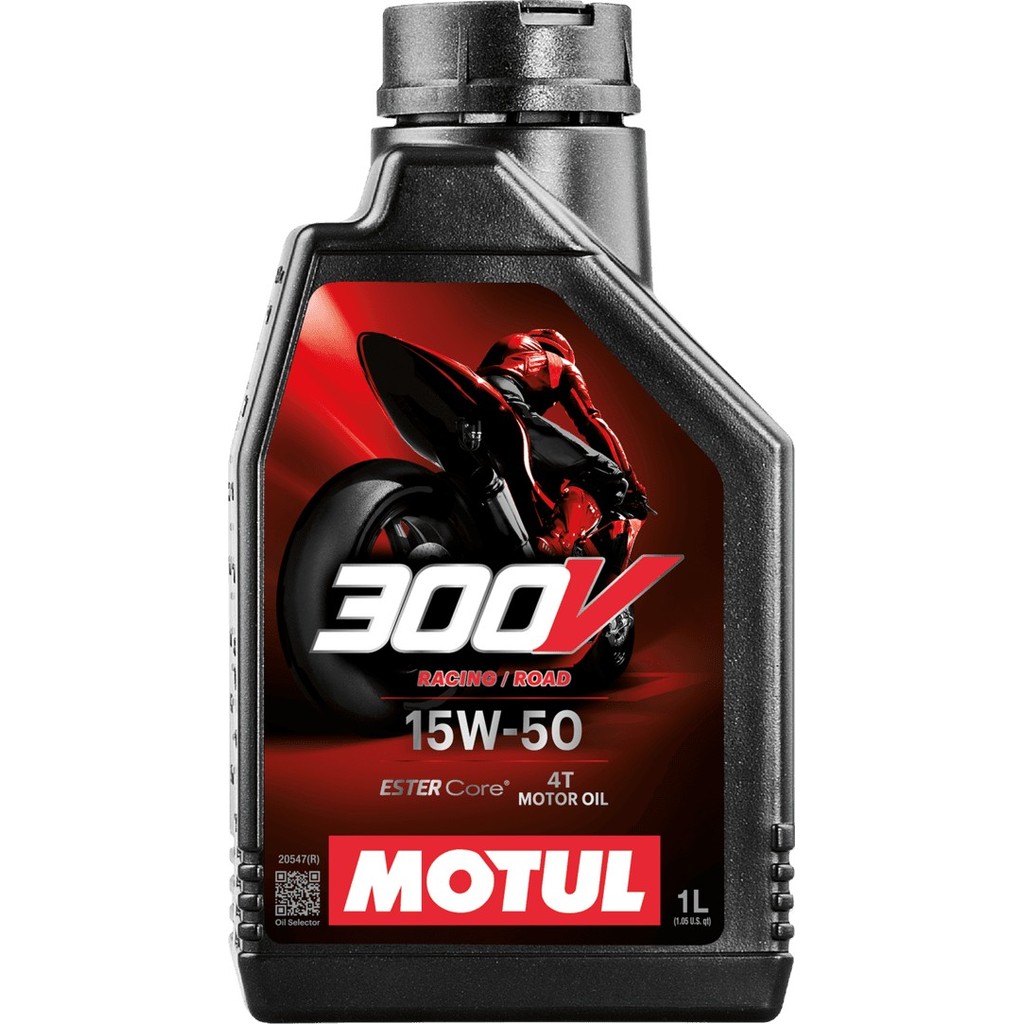 MOTUL น้ำมันเครื่อง 300V ROAD RACING 15W50 (สังเคราะห์ 100%) 1 ลิตร