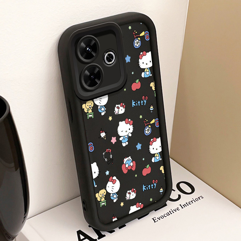 HP เคสโทรศัพท์สําหรับ Xiaomi Redmi 13 4G 13 5G 13C POCO M6 4G POCO M6 Plus 5G POCO C65 กรณี Kawaii Motif พร้อม Apple ซิลิโคนกรณี Cesing Differ สไตล์ Kesing Softcase