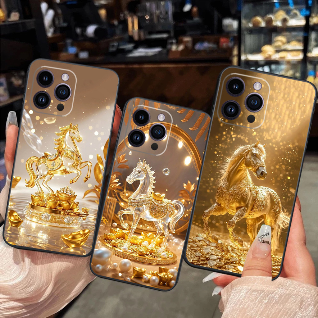 เคส Iphone 13-IPHONE 13 PRO-IPHONE 13 PRO MAX-IPHONE 13 MIN พิมพ์ลายภาพม้านําโชค