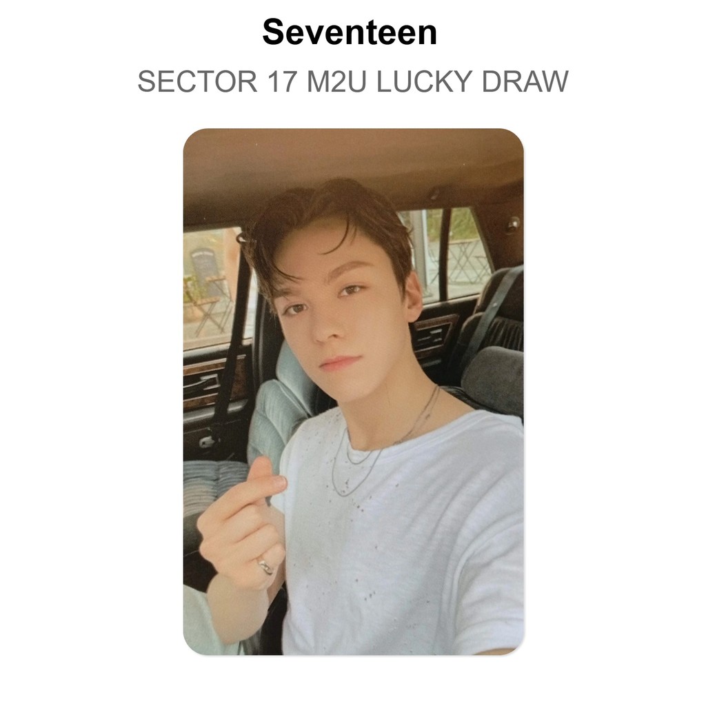Seventeen SECTOR 17 M2U LUCKY DRAW VERNON KPOP การ์ดรูปถ่ายอย่างเป็นทางการ
