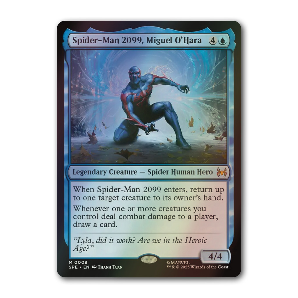 [MTG] Spider-Man 2099, Miguel O'Hara [SPE] [Blue] [Mythic] [Foil] [ENG] [2025] (Magic: The Gathering