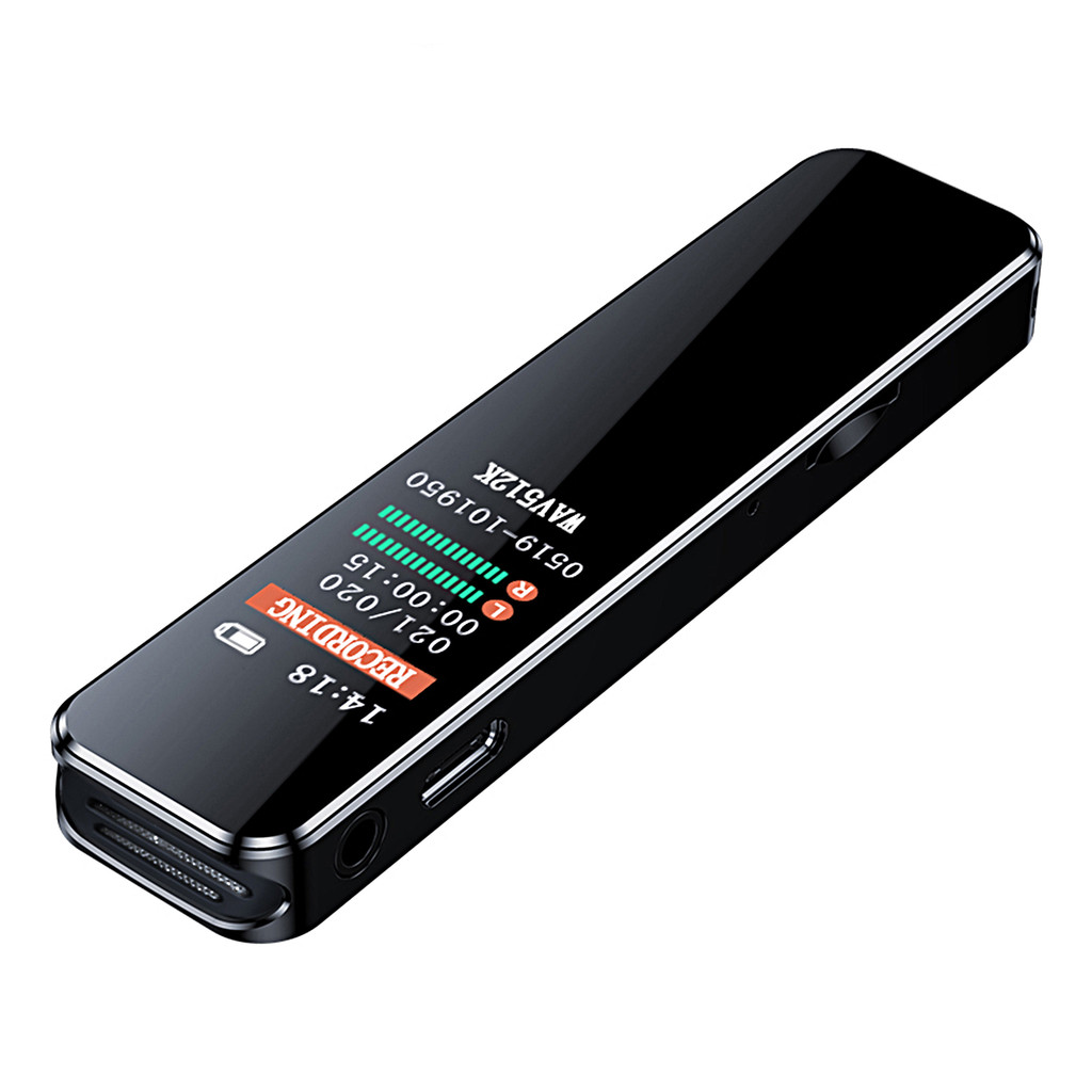 [Mamamoo1-จัดส่งรวดเร็ว] เครื่องบันทึกเสียงลดเสียงรบกวนพร้อม Playback Portable Type-C USB2.0 Transmi