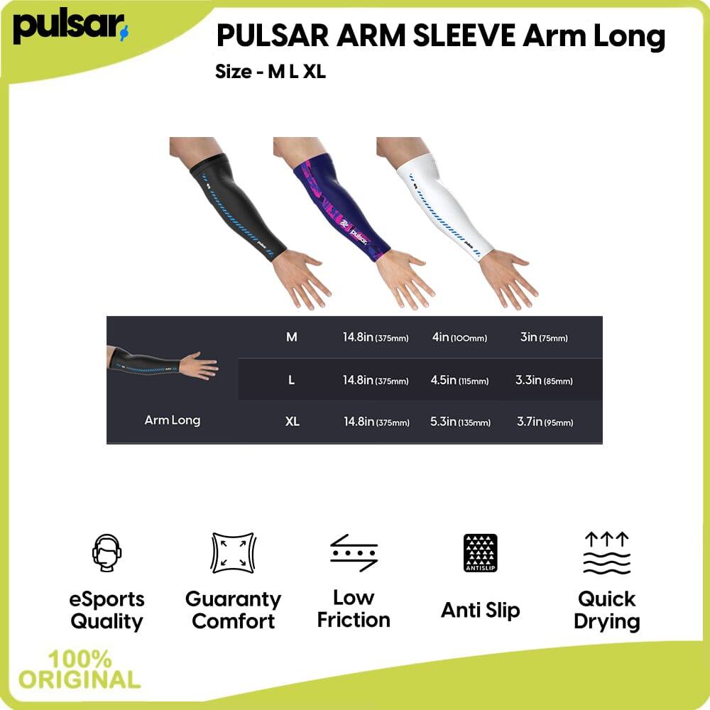 อุปกรณ์เสริมเมาส์สําหรับเล่นเกม-ปลอกแขน Pulsar eS ARM SLEEVE Arm Long Size M/L/XL สบายไม่มีรอยต่อ Fi