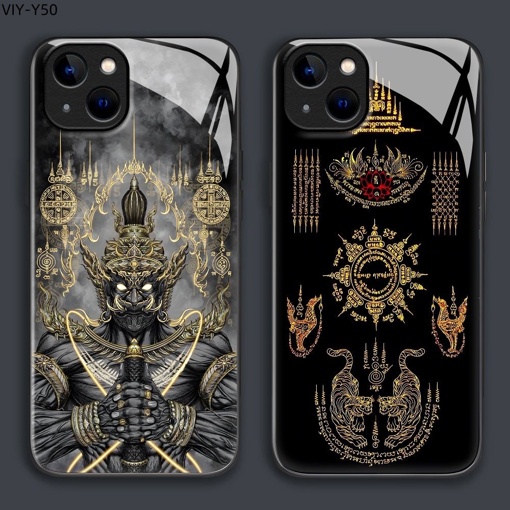เคส For VIVO Y100 Y95 Y93 Y91 Y85 Y76 Y72 Y52 Y50 Y91i 4G 5G เคสโทรศัพท์ เคสมือถือ เคสวีโว่ เคสแข็ง Phone Glass Case BLK