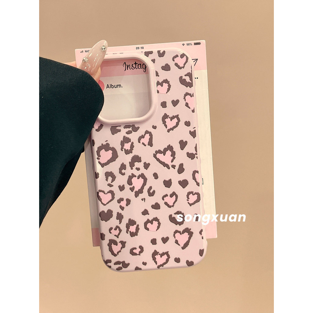 เคส Heart Leopard Cute Realme C85 Pro C71 Note 60X 70 C75X Case