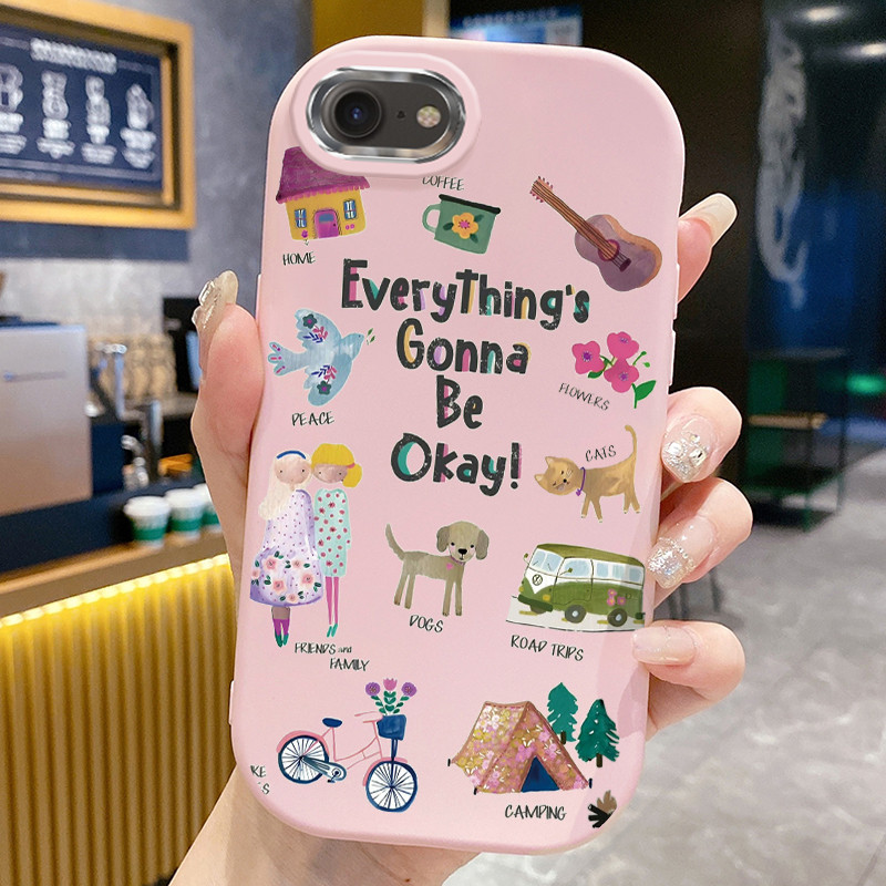 เคสสำหรับ iPhone 6 Plus 6s Plus 7 Plus 8 Plus X Xs Max Xr 11 Pro Max เคสโทรศัพท์ทุกอย่างจะโอเคกันกระแทกกลมและอ้วน
