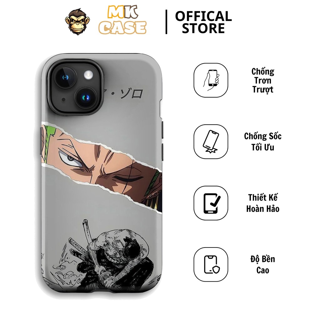 MK CASE Classy Artistic Kite Eyes Zoro iPhone CASE สําหรับ iPhone 11 12 13 14 15 Pro Max