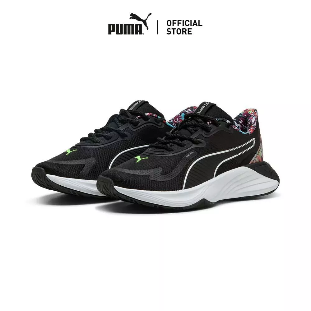 PUMA Training รองเท้าเทรนนิ่งพิมพ์ลาย PWR Hybrid Tropical สำหรับผู้หญิง สีดำ - 31146001
