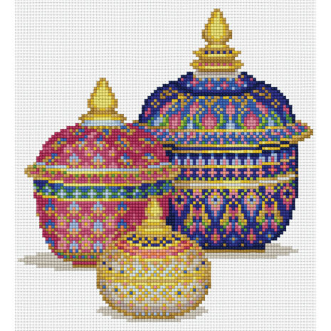 PINN SHOP ชุดปักครอสติช : เบญจรงค์ [TP-02]