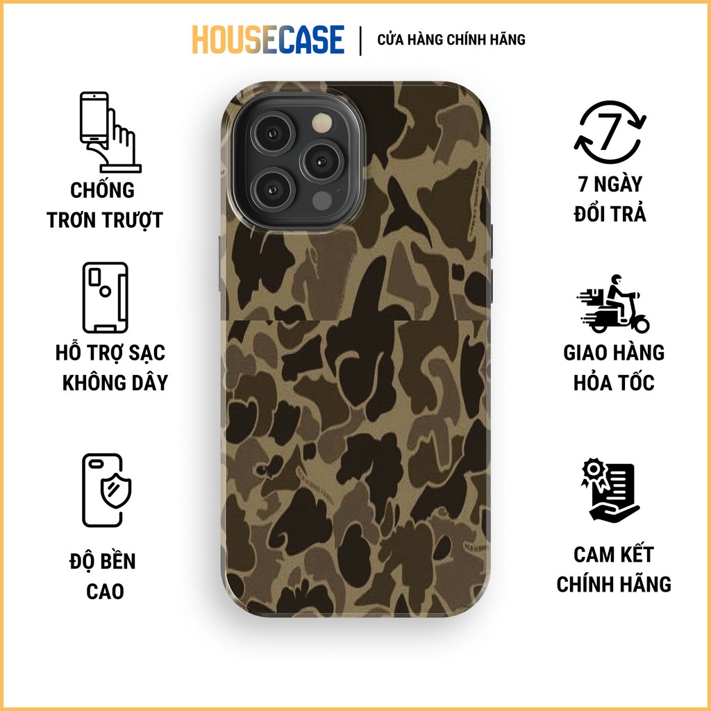 MUDDY BROWN MUDDY BROWN camo เคสไอโฟน กันฝุ่น มีสไตล์ TPU แข็ง