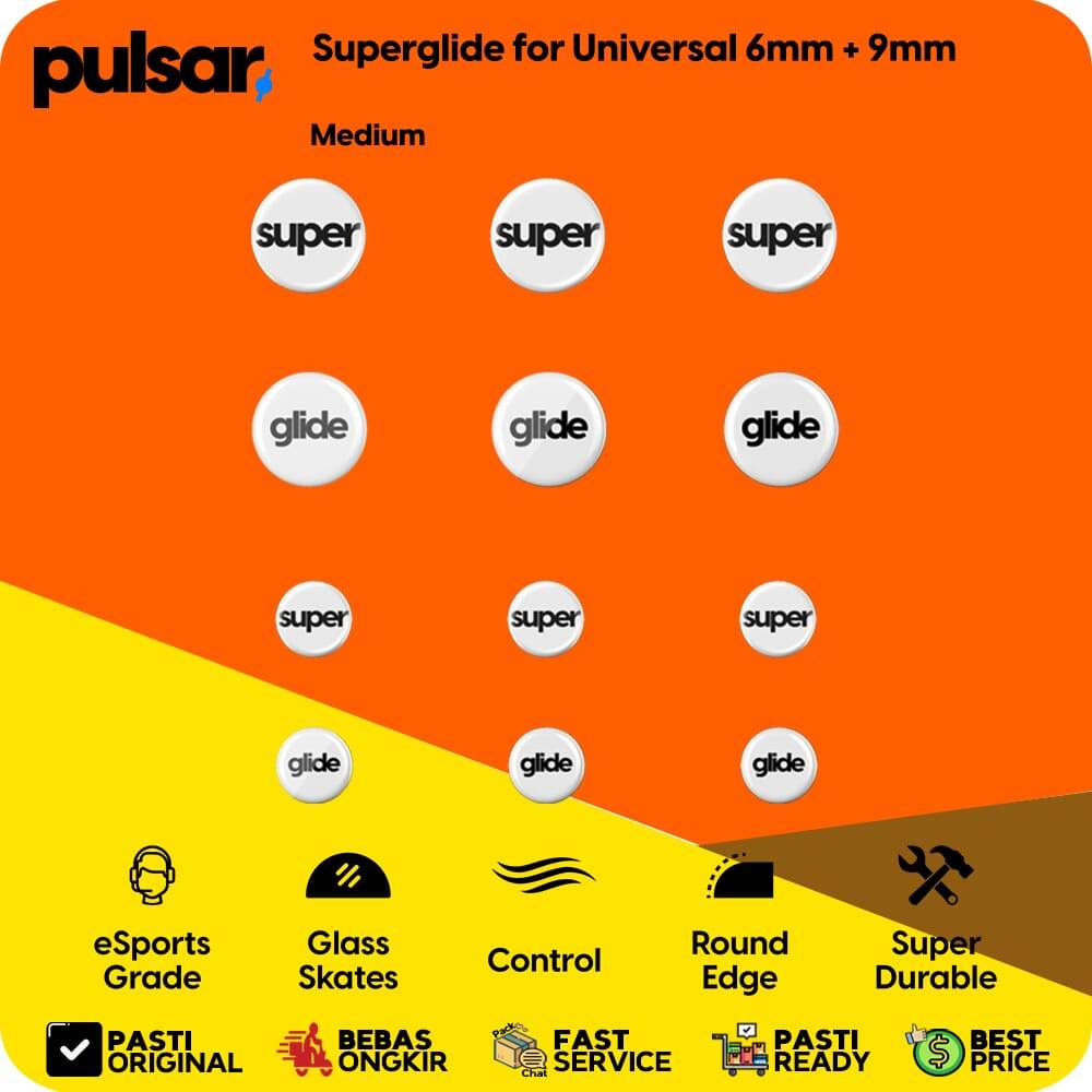 อุปกรณ์เสริมเมาส์สําหรับเล่นเกม-SuperGlide Pulsar SuperGlide / SuperGlide 2 สําหรับ Universal 6 มม.+