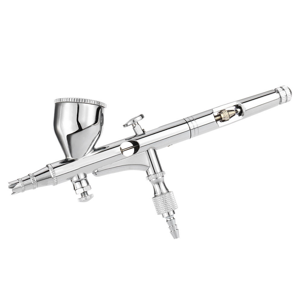 KKmoon Professional Gravity Feed Airbrush ชุดสําหรับภาพวาดศิลปะ Tattoo Paint Hobby สเปรย์รุ่น Air แป